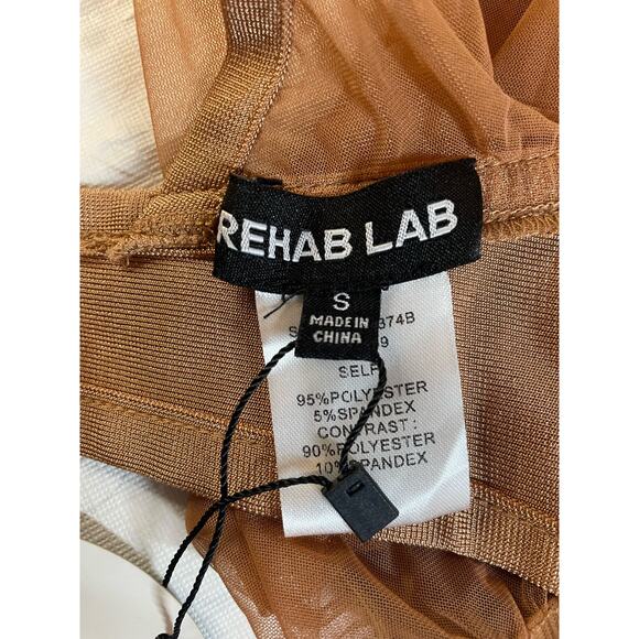 NWT Rehab Lab Top Cropped Halter Bra Sexy Small Women's Club Blouse - Picture 6 of 9